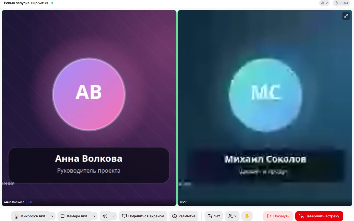 Видеовстреча команды